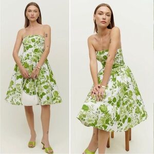 Reformation Buttercup Rialto Green Dress, size 6